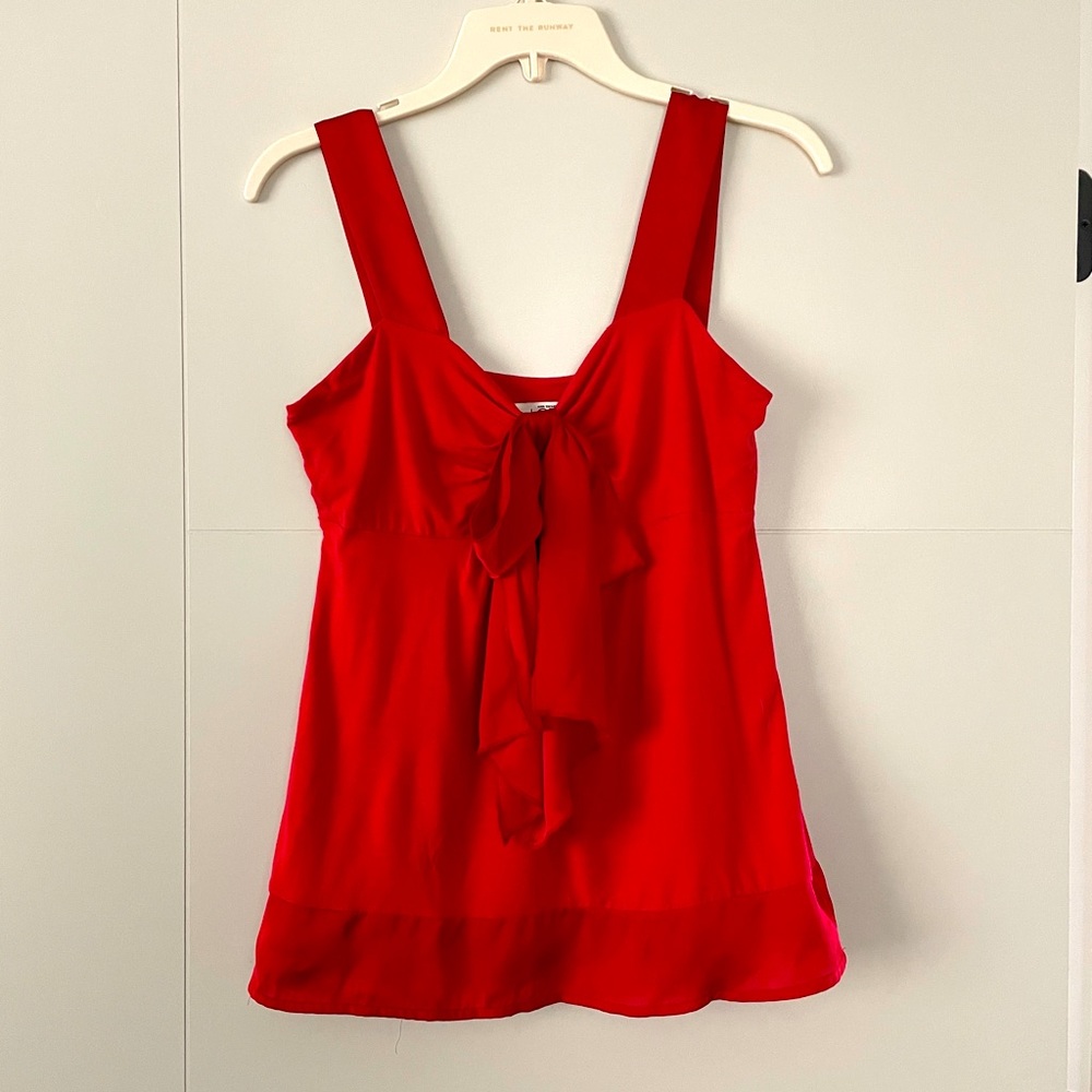 Loft Red Bow Dressy Tank